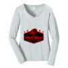 Ladies Long Sleeve Fan Favorite V Neck Tee Thumbnail