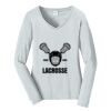 Ladies Long Sleeve Fan Favorite V Neck Tee Thumbnail