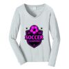 Ladies Long Sleeve Fan Favorite V Neck Tee Thumbnail