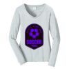 Ladies Long Sleeve Fan Favorite V Neck Tee Thumbnail