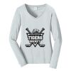 Ladies Long Sleeve Fan Favorite V Neck Tee Thumbnail