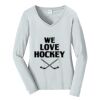 Ladies Long Sleeve Fan Favorite V Neck Tee Thumbnail