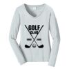 Ladies Long Sleeve Fan Favorite V Neck Tee Thumbnail