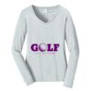 Ladies Long Sleeve Fan Favorite V Neck Tee Thumbnail