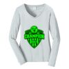 Ladies Long Sleeve Fan Favorite V Neck Tee Thumbnail