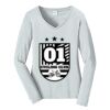 Ladies Long Sleeve Fan Favorite V Neck Tee Thumbnail