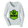 Ladies Long Sleeve Fan Favorite V Neck Tee Thumbnail