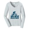 Ladies Long Sleeve Fan Favorite V Neck Tee Thumbnail