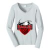 Ladies Long Sleeve Fan Favorite V Neck Tee Thumbnail