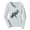 Ladies Long Sleeve Fan Favorite V Neck Tee Thumbnail