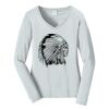 Ladies Long Sleeve Fan Favorite V Neck Tee Thumbnail